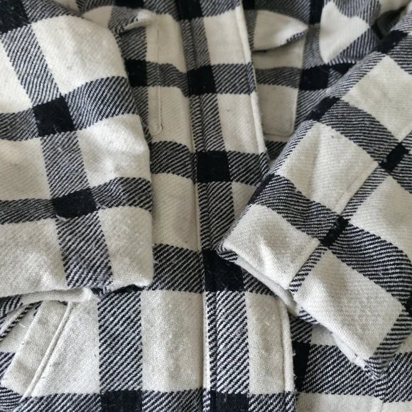 Carhartt Black & White Plaid Hooded Work Jacket - Picture 3 of 6
